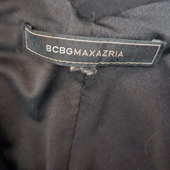 BCBGMAXAZRIA Black Draped Mini Dress Size XS Party Cocktail Club 2000s Y2K - Picture 11 of 13